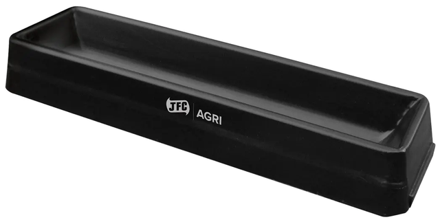 3ft ground feed trough by JFC Agri, black plastic livestock feeder (FT3)