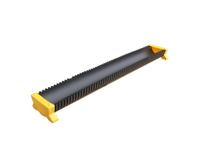 DGT Agri Corri feed trough, black with yellow end caps, 2000mm x 300mm