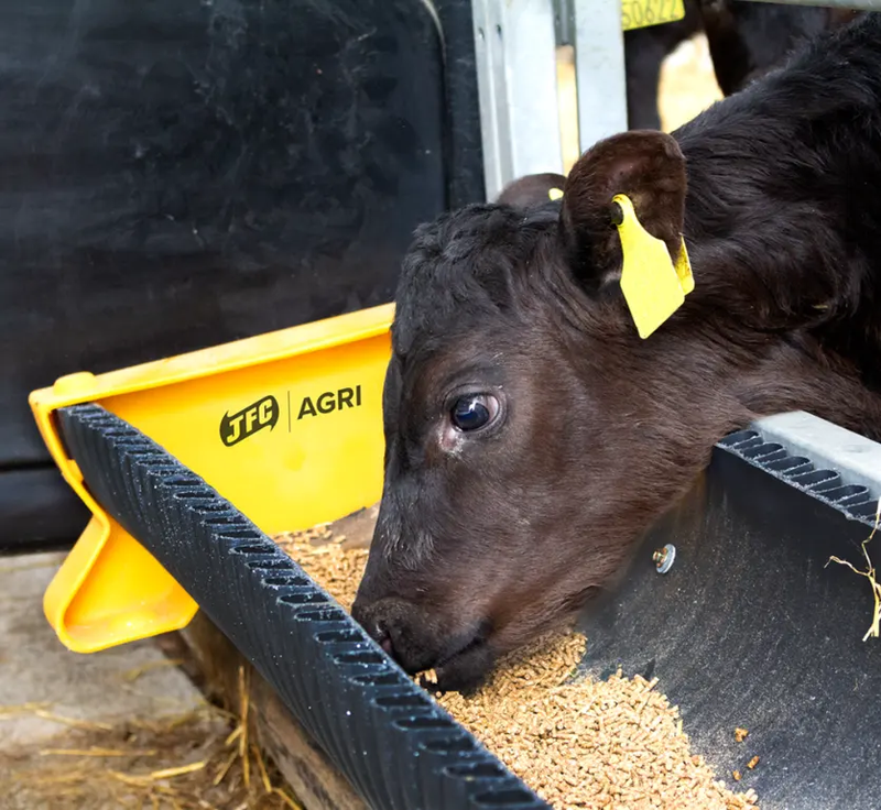 JFC Agri Corri Feed Trough, yellow 2000mm x 300mm, 70L livestock feeder