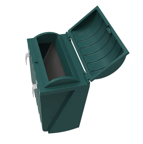 JFC Agri Creep Feeder 60kg gate feeder with hinged lid, green livestock feeder