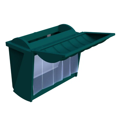 JFC Agri Creep Feeder 60kg gate livestock feeder with hinged lid, green