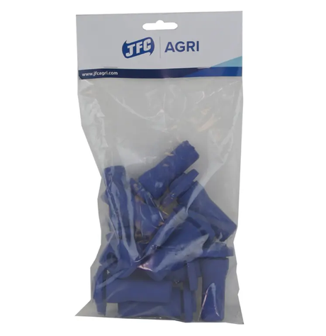 Calf teats, 10-pack blue starter CT6-10PK by JFC Agri in clear plastic bag