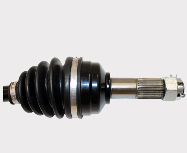 Honda TRX 420 CV driveshaft, front/rear complete shaft with black rubber boot and splined end