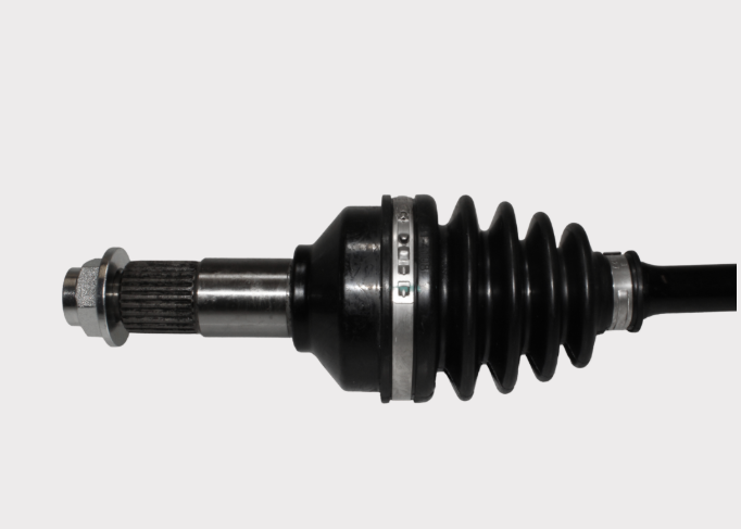 CV driveshaft complete for Yamaha YFM 450 Kodiak, front left/right, 2018–2025, black rubber boot