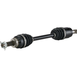 CV driveshaft front left axle for Honda Pioneer 520 by ATV City with black rubber CV boots.