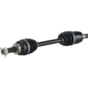 CV driveshaft front left axle for Honda Pioneer 520 by ATV City with black rubber CV boots.