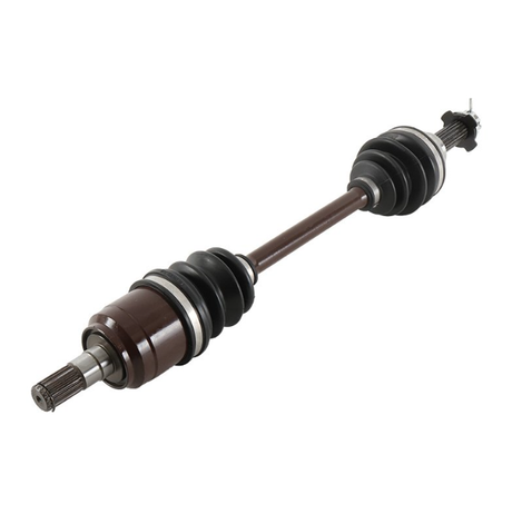 Front CV driveshaft for Suzuki KingQuad LT-A500XP/LTA-750XP with power steering, brown shaft and black CV boots