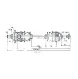 CV driveshaft complete front and rear assembly for Arctic Cat 400/500/650 4x4 (2002–2004), Axles, ATV City
