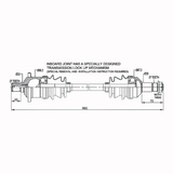 CV Shaft diagram for Arctic Cat Prowler rear, complete drive shaft by ATV City