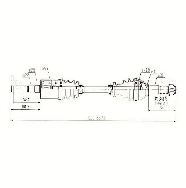 CV Driveshaft - Rear Right for Can-Am Outlander/Max/Renegade 400-1000 (2006-2018), ATV City