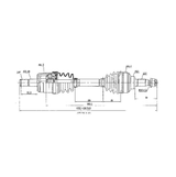 ATV City CV driveshaft front right for Honda TRX400FW Fourtrax Foreman (1995–2001), complete drive shaft diagram