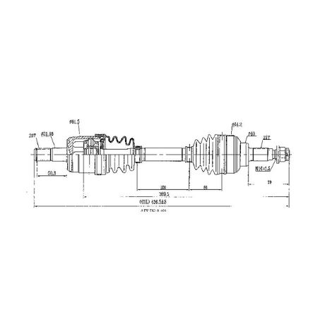 CV Driveshaft – Front Right diagram for Honda TRX450ES/TRX450S/TRX450FE/TRX450FM (1998–2004), ATV City