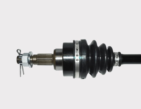 CV Shaft Front for Honda TRX420 FA/FE/FM 2007-09 by ATV City, complete drive shaft with black rubber boot