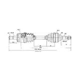 CV driveshaft front diagram for Honda TRX400FA/TRX400FGA Fourtrax Rancher 2004–2007, ATV City