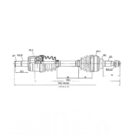 Complete CV Shaft Rear Right Hand Honda TRX 420 FA IRS 09-14 drive shaft diagram