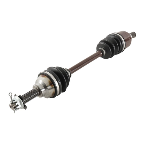 CV Shaft Complete for Suzuki KingQuad 500/750 XP 2011-16 Front – brown shaft with black CV boots