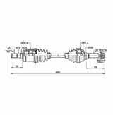 Front CV Shaft for Suzuki KingQuad 500/750 XP (2011–2016) — ATV City drive shaft schematic