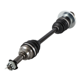 CV shaft complete rear drive shaft for Suzuki KingQuad ATV, black with ribbed CV boots.
