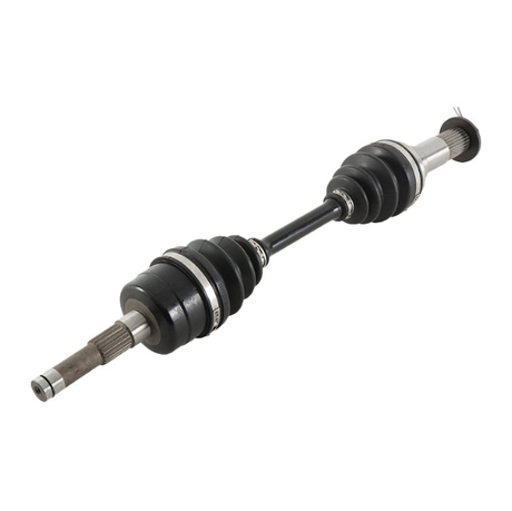 CV Shaft Complete front left drive shaft for Yamaha YFM 450 Kodiak 03-06 / Grizzly 07 by ATV City, black rubber boots.