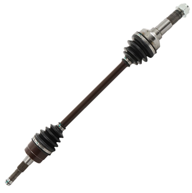 CV driveshaft, front-right complete shaft with brown rod and black boot, for Yamaha Rhino YXR450F/YXR660F (2004–2009).