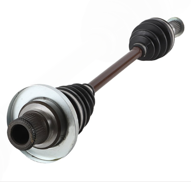 CV driveshaft rear left for Yamaha YFM660F Grizzly 660 (2003–2008), metal shaft with black CV boots