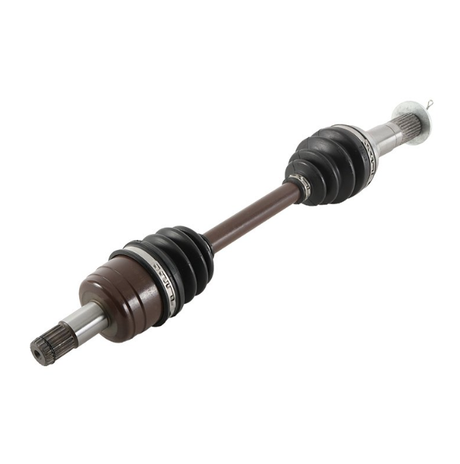 Front CV driveshaft for Yamaha YFM400F Big Bear 400 4WD, brown shaft with black boots by ATV City