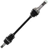 Front CV driveshaft for Yamaha Rhino 700, black shaft with silver joints and rubber boots