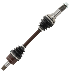 CV driveshaft complete; front axle shaft with brown shaft, black boots and silver joints