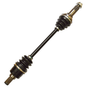 Rear CV driveshaft for ATV with black shaft and rubber booted CV joints