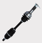 ATV City CV driveshaft – front left, black rubber boots, silver steel shaft (Honda TRX420)