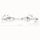 Front CV driveshaft assembly for Kubota RTV900/RTV1100/RTV1140 series by ATV City