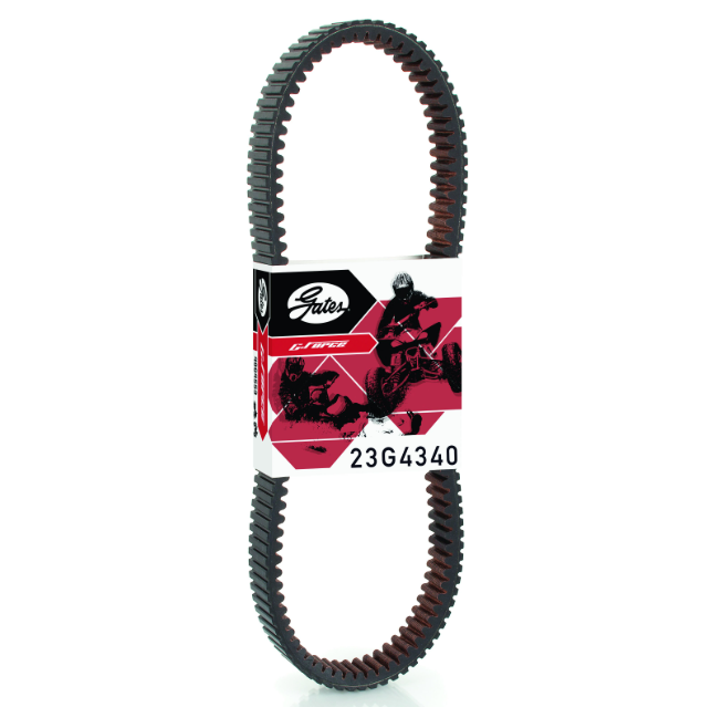 Gates CVT drive belt 23G4340 for John Deere Gator RSX 850i/860i, black toothed belt