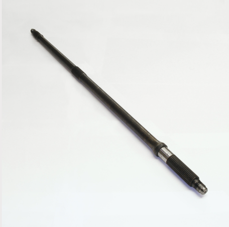 Rear axle shaft for Honda TRX500, 2001-2013, metal rod with splined ends.