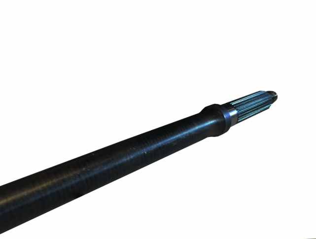 Rear axle shaft by ATV City for TRX 420/500 (2014–19) and TRX 520 (2020), black steel with splined end.