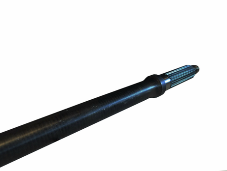Rear axle shaft by ATV City for TRX 420/500 (2014–19) and TRX 520 (2020), black steel with splined end.