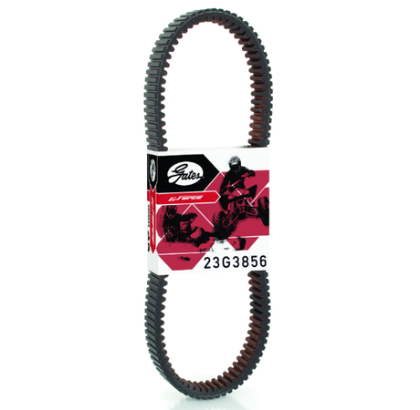 Gates G-Force CVT drive belt 23G3856; black belt on Gates-branded packaging.