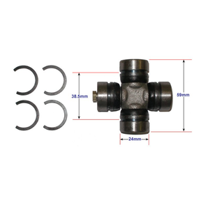 Universal joint rear drive shaft for ATVs, ATV City brand; metal cross with four circlips (360–750, 2002–2014).
