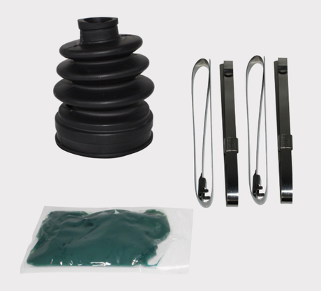 CV Boot Kit 5030 by ATV City; black rubber boot with 3 metal clamps and a grease packet