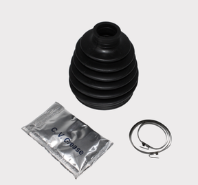 CV Boot Kit 5033, multi-brand CV boot kit for ATV axles, black rubber boot with grease packet and clamps.
