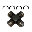 Universal joint cross for ATV drive shafts; steel finish with four bearing caps and four C-clips
