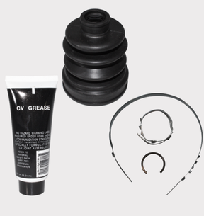 ATV City CV boot kit (3-piece) with black rubber boot, CV grease tube, and clamps for Polaris axle