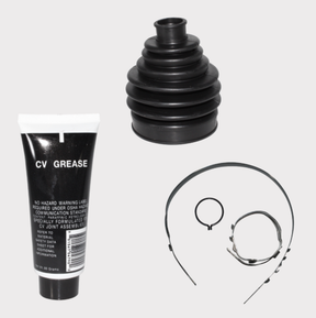 CV Boot Kit 5018 by ATV City; black rubber CV boot with grease tube and clamps.