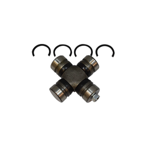 Universal joint cross with bearing caps and circlips for ATV drive shafts