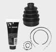 CV Boot Kit 5007 with black rubber CV boot, grease tube, and metal clamps