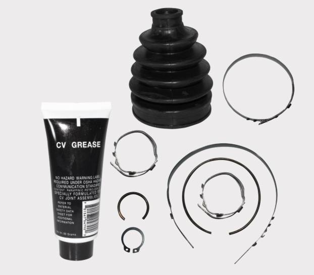 CV Boot Kit 5004 for ATV axles; black rubber boot with clamps, rings, and grease, ATV City