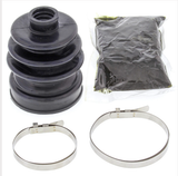 CV Boot Kit Front for Polaris Ranger; black rubber boot, grease packet, and two metal clamps