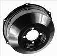 Honda TRX300 brake drum dust cover, black metal with mounting holes for 1988–2000 2x4/4x4 ATV