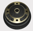 Brake drum for Kawasaki Mule rear (KAF620/KAF950 Diesel), ATV City, black body with brass-colored ring