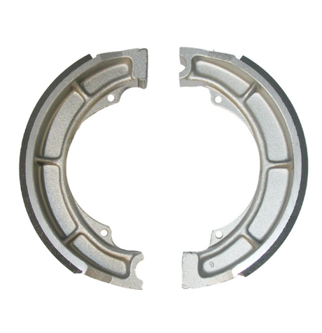 Pair of rear brake shoes for Suzuki LT-4WD / LT-F250 Quadrunner (1987–2002), metallic gray