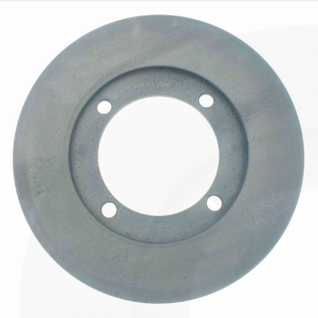 Brake disc rotor for Honda Pioneer ATV, gray steel with a 4-bolt mounting hub.
